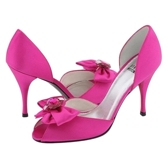 Stuart Weitzman Solitaire Satin Heels EUC - Picture 2 of 5